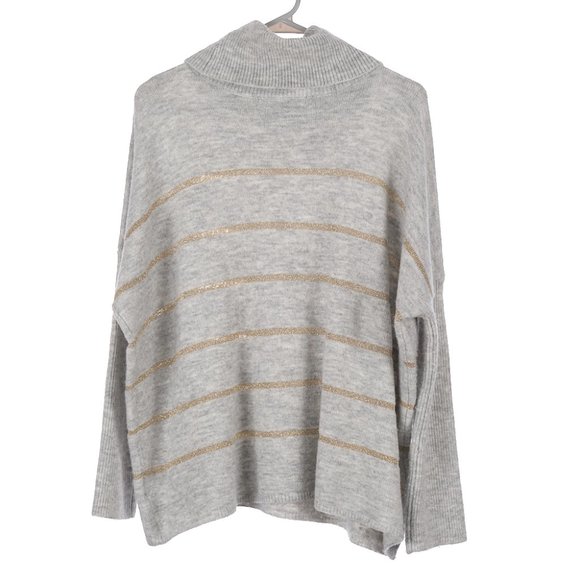 Cupcakes & Cashmere Harlo Heather Ash Cowl Sweater Large - Picture 7 of 8